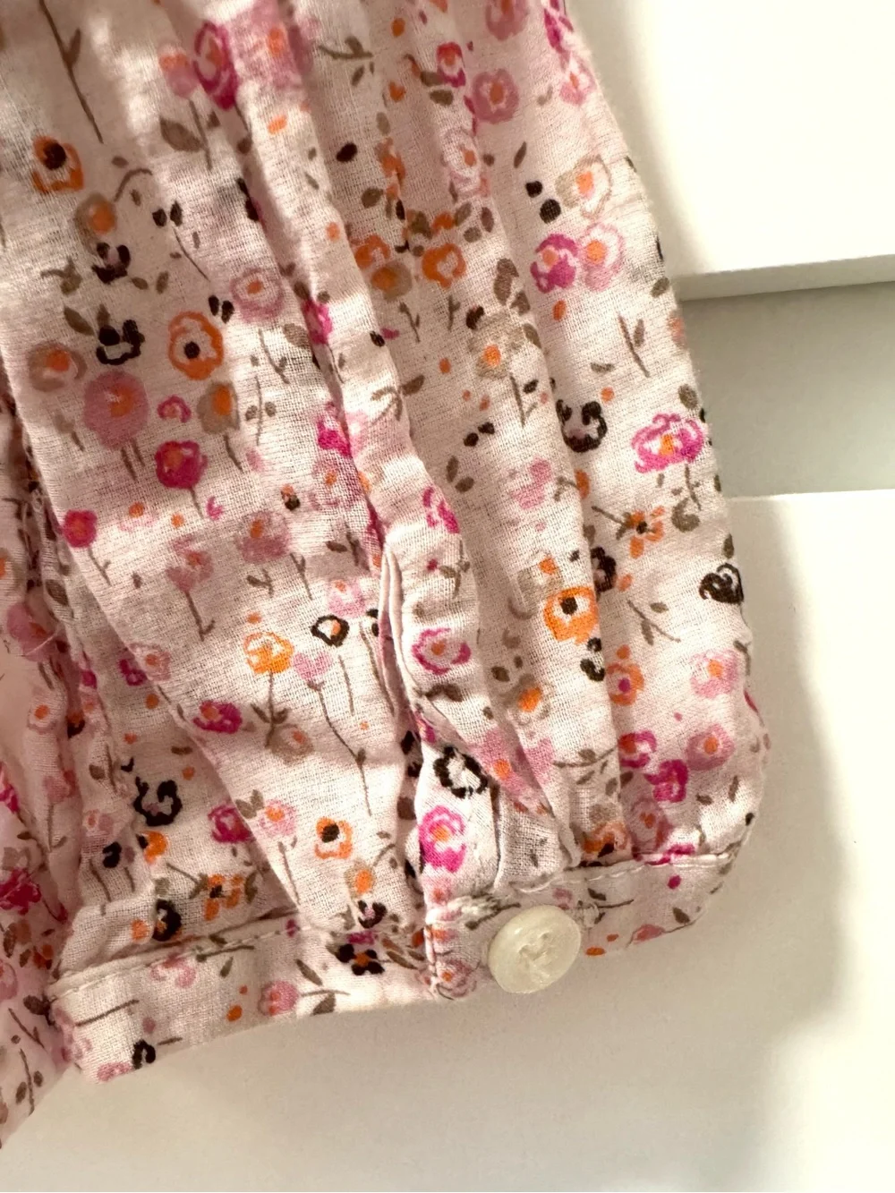 Zara Pink Floral Button-Up Blouse - 100% Cotton - Size: 4-5T - Like New!